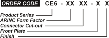 CE ARINC 600 Order Code